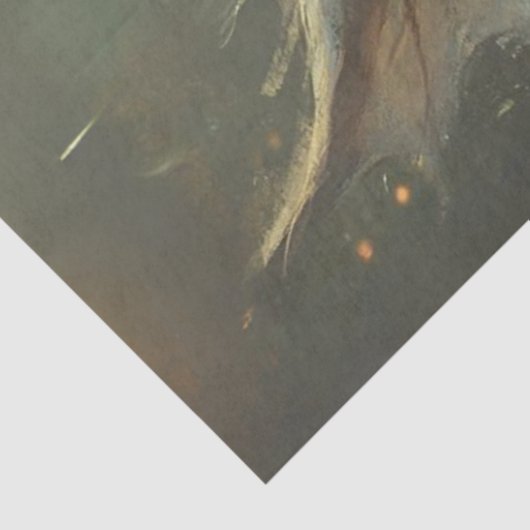 Decoupage Wit Furred Little Creature & Dandelion Tissuepapier (Detail)