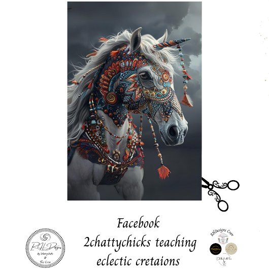 Decoupage Witte Ceremoniële Amerikaanse Indiaanse  Tissuepapier