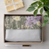 Decoupage Witte Koeien in Field Wildflowers Tissuepapier (Geschenk)