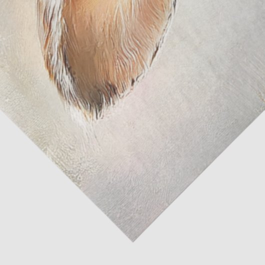 Decoupage Witte Konijn Paasbloem Kroon Tissuepapier (Detail)