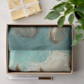 Decoupage Witte Paard Majestueuze Oceaan Scène Tissuepapier (Geschenk)