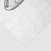 Decoupage Witte Pasen Konijn Bloemen Tissuepapier (Detail)