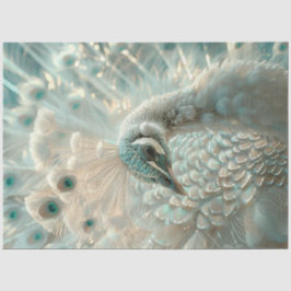 Decoupage Witte Pauw Vorstelijke Elegantie  Tissuepapier