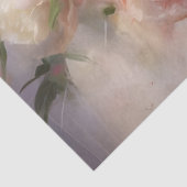 Decoupage Witte & Roze Pioenen Waterverf Schilderi Tissuepapier (Detail)