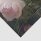 Decoupage Witte & Roze Pioenen Waterverf Schilderi Tissuepapier (Detail)