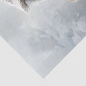 Decoupage witte uil ingewikkelde kleding in sneeuw tissuepapier (Detail)