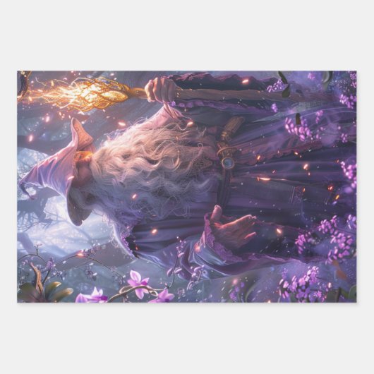 Decoupage Wizards Set van 3 Inpakpapier Vel (Voorkant 2)