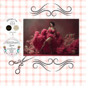 Decoupage Woman Dramatic Ruffles for Valentine  Tissuepapier