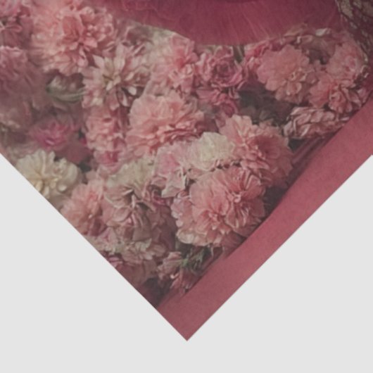 Decoupage Woman Dramatic Ruffles for Valentine  Tissuepapier (Detail)