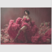 Decoupage Woman Dramatic Ruffles for Valentine  Tissuepapier (Voorkant)