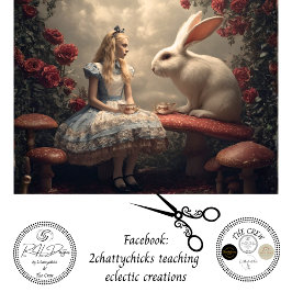 Decoupage Wonderful Curious Girl Rabbit Encounter Tissuepapier