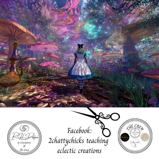 Decoupage Wonderland Enchanted Mushroom Forest  Tissuepapier