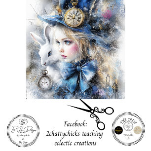 Decoupage Wonderlijke Alice Avontuur & Konijn Tissuepapier