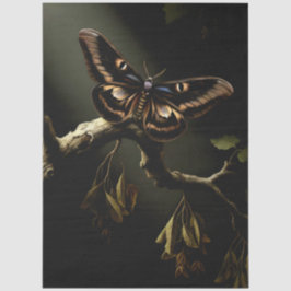 Decoupage Woodland Moth Illustration Tissuepapier