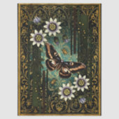 Decoupage Woodland Moth Illustration Tissuepapier (Voorkant)