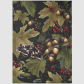 Decoupage Woodland Moth Illustration Tissuepapier (Voorkant)