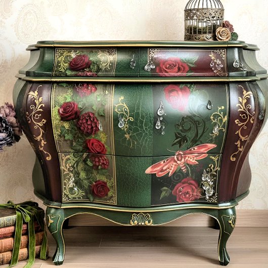 Decoupage Woodland Moth Illustration Tissuepapier