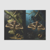 Decoupage Woodland Moth Illustration Tissuepapier (Voorkant)