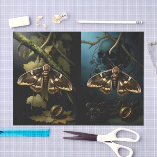 Decoupage Woodland Moth Illustration Tissuepapier (Craft)