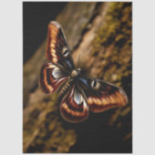 Decoupage Woodland Moth Illustration Tissuepapier (Voorkant)