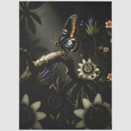 Decoupage Woodland Moth Illustration Tissuepapier
