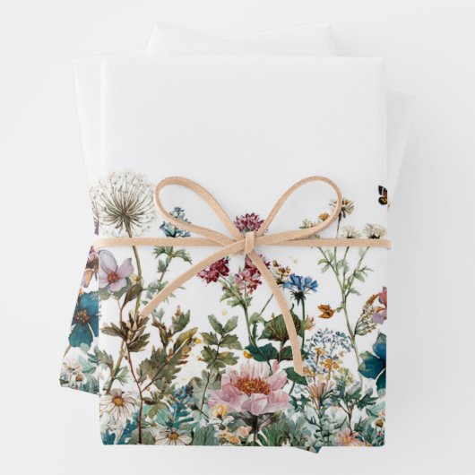 Decoupage Wrapping Landschap Wildflowers Transfer Inpakpapier Vel (In situ)