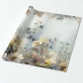 Decoupage Wrapping Paper Floral Design Pastels Cadeaupapier (Uitgerold)