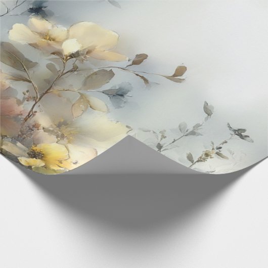 Decoupage Wrapping Paper Floral Design Pastels Cadeaupapier (Hoek)