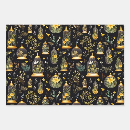 Decoupage Wrapping Paper Terrariums Set van 3 (Voorkant 2)