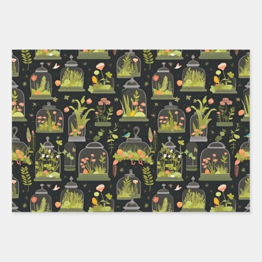 Decoupage Wrapping Paper Terrariums Set van 3 (Voorkant 2)