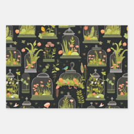 Decoupage Wrapping Paper Terrariums Set van 3