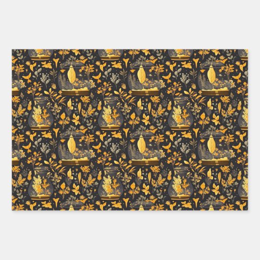 Decoupage Wrapping Paper Terrariums Set van 3 (Voorkant 3)