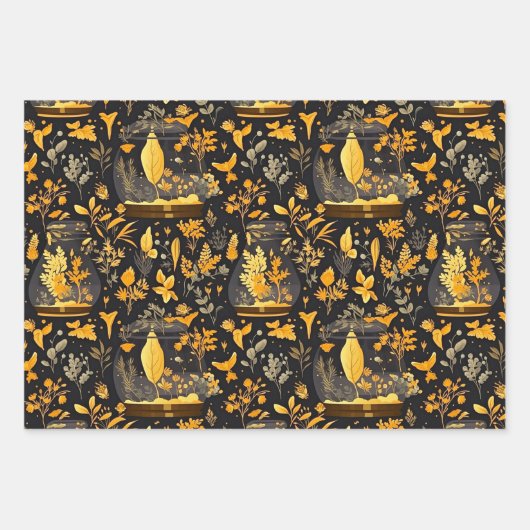 Decoupage Wrapping Paper Terrariums Set van 3 (Voorkant 2)