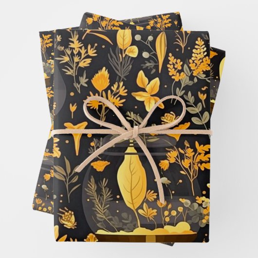 Decoupage Wrapping Paper Terrariums Set van 3 (In situ)