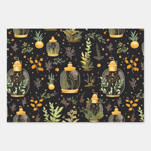 Decoupage Wrapping Paper Terrariums Set van 3 (Voorkant 2)