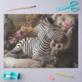 Decoupage Zebra Bloom Rozen Couch Portret Tissuepapier (Craft)