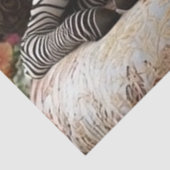 Decoupage Zebra Bloom Rozen Couch Portret Tissuepapier (Detail)