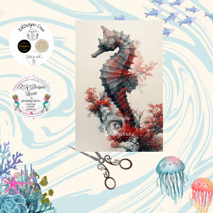 Decoupage Zeepaard Mariene Botanische Elegantie Tissuepapier
