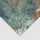Decoupage Zeeschildpad Kust Natuur Teals Groen Tissuepapier (Detail)