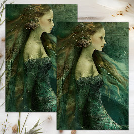 DECOUPAGE-ZIJDEPAPIER MET ZEEJONKVROUW MOTIEF TISSUEPAPIER