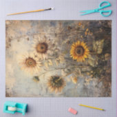 Decoupage Zonnebloem Schilderij Tissuepapier (Craft)