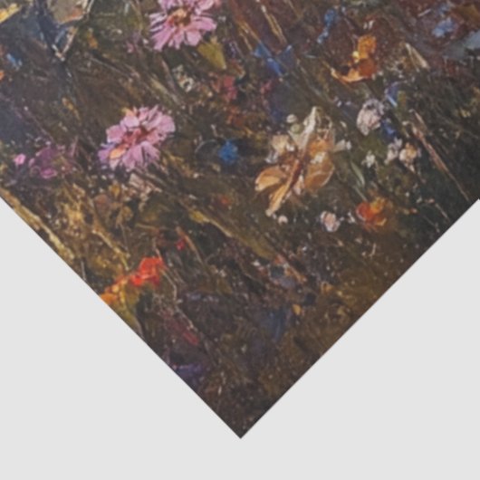 Decoupage Zonnebloem Veld Zonsopkomst of Zonsonder Tissuepapier (Detail)