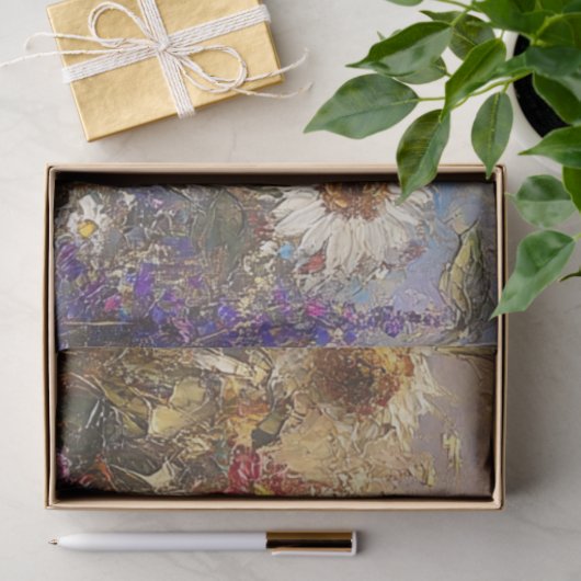 Decoupage  Zonnebloem & Wildflower Olieverf Tissuepapier (Geschenk)