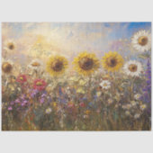 Decoupage  Zonnebloem & Wildflower Olieverf Tissuepapier (Voorkant)