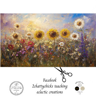 Decoupage Zonnebloem & Wildflower Olieverf Tissuepapier