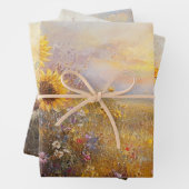 Decoupage Zonnebloemen Daisies Levendige gekleurde Inpakpapier Vel (In situ)