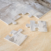 Decoupage Zwaan Paar Olieverf Schilderij Legpuzzel (Zijkant)