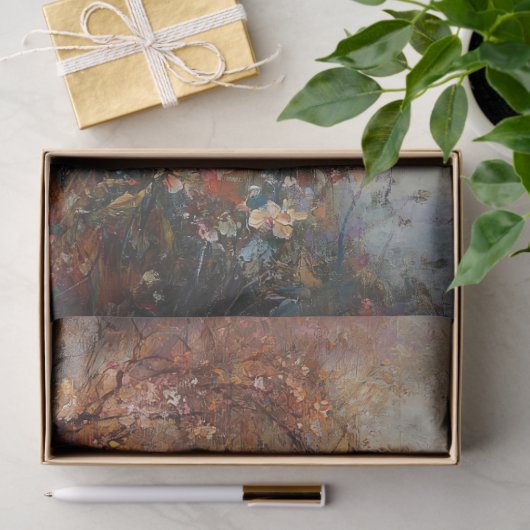 Decoupage Zwaan Rustieke impressionistische schild Tissuepapier (Geschenk)