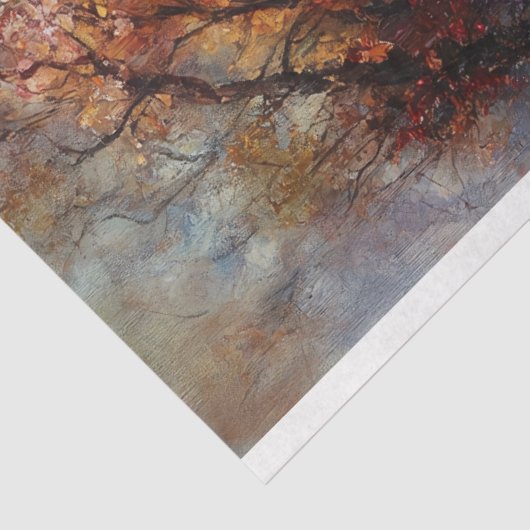 Decoupage Zwaan Rustieke impressionistische schild Tissuepapier (Detail)