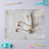Decoupage Zwanenpaar Olie Schilderij Tissuepapier (Craft)